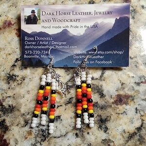 Southwestern Kokopelli Beaded Earrings